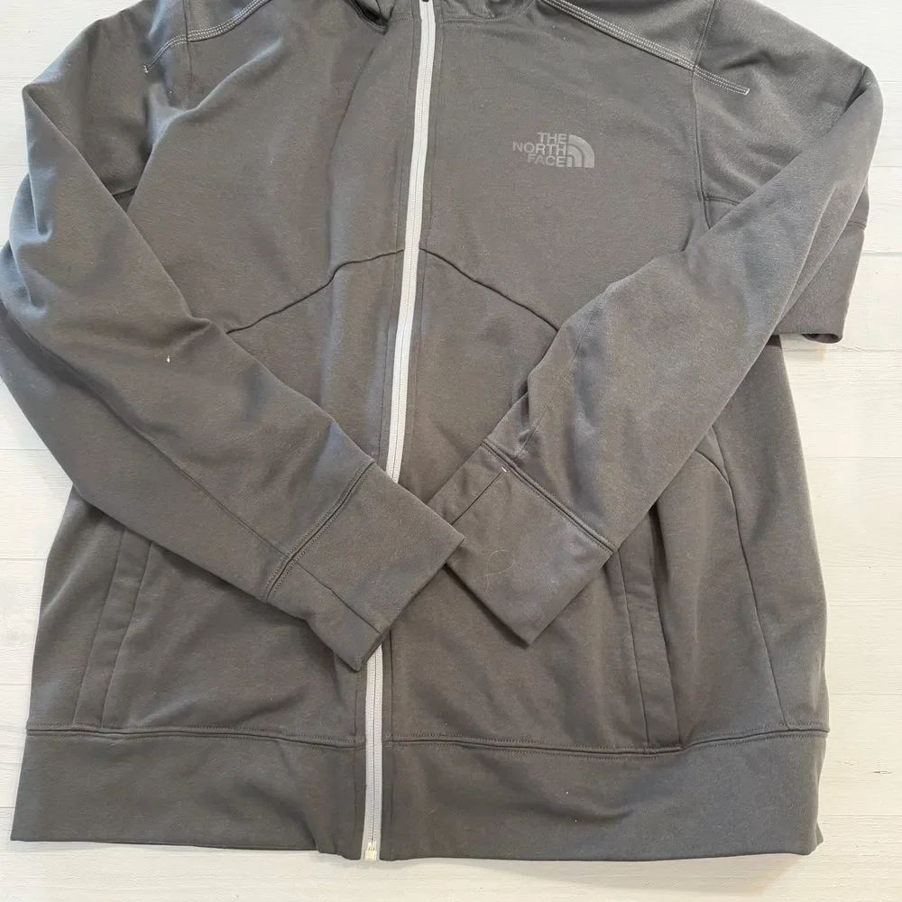 The North Face men's grey zip up‎ sweatshirt large